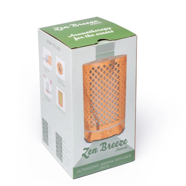 Diffuseur arôme ultrasonique Zen Breeze naturel -- 200 ml； 250 g