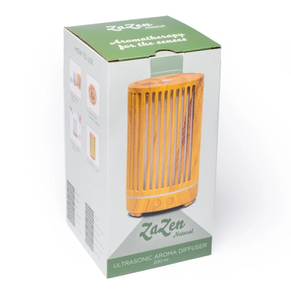 Diffuseur d'arôme ultrasonique ZaZen naturel --200 ml； 250 g