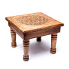 Table d'appoint en bois Fleur de vie -- 30x30x23cm； 2250g