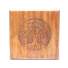 Table d'appoint en bois Arbre de vie -- 30x30x23 cm； 2250 g