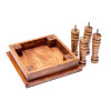 Table d'appoint en bois Arbre de vie -- 30x30x23 cm； 2250 g
