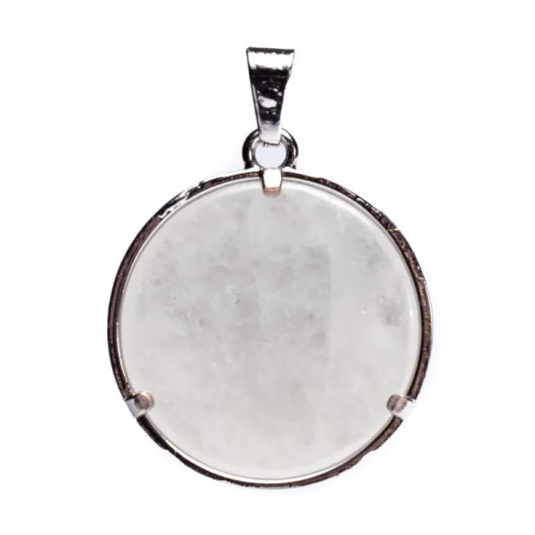 Pendentif Fleur de vie avec Cristal de roche -- 3cm