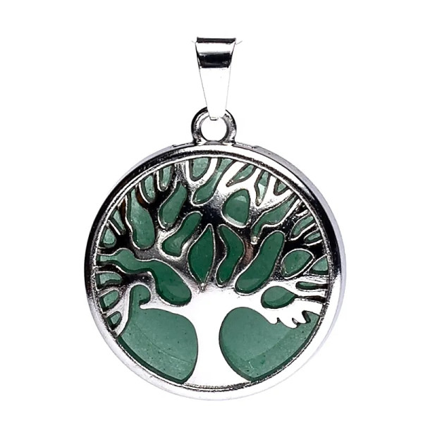 Pendentif Arbre de vie avec Aventurine verte -- 3cm