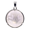 Pendentif Méditation Lotus avec Quartz rose -- 3cm