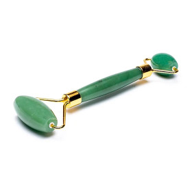 Rouleau de massage en Aventurine verte -- 14cm