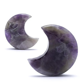 Pierre en forme de lune améthyste -- 4 cm