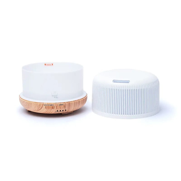 Diffuseur d'arômes rond blanc naturel -- 300 ml