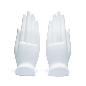 Namaste Mudra Mains avec Bouddha blanc -- 11x21cm