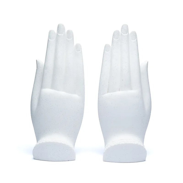 Namaste Mudra Mains avec Bouddha blanc -- 11x21cm