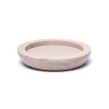 Plateau/socle à bougie - rond en stéatite beige -- 9,5cm