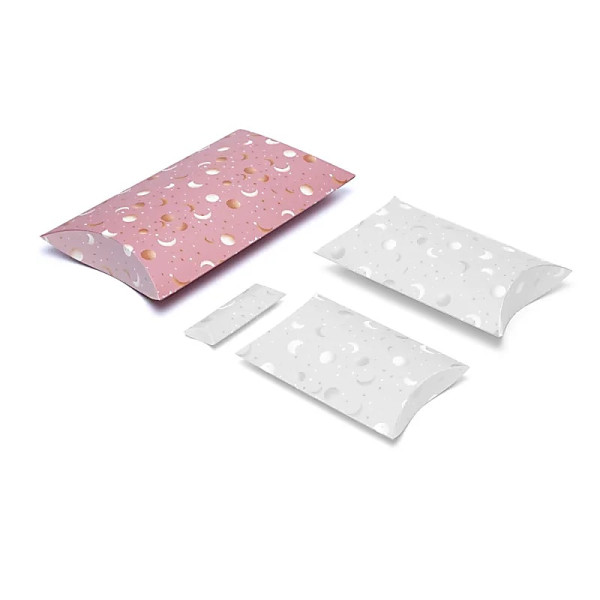 Boîtes à oreillers XL lune et étoiles rose  -- 35,5x25,4cm