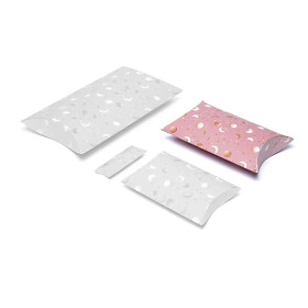 Boîtes à oreillers L lune et étoiles rose -- 23.5x20.3cm