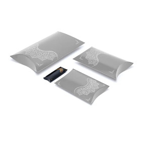 Boîtes à oreillers S fleur mandala noir or  -- 12x6cm