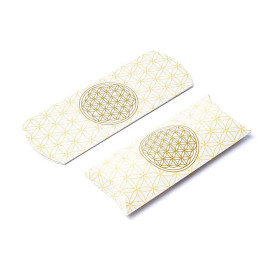 Boîtes à oreillers S Fleur de Vie blanc or -- 12x6cm