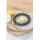 Bracelet Hématite Reconstituée Perles Rondes 12 mm
