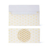 Enveloppe carte cadeau or blanc fleur de vie --19x9cm