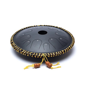 Hluru Tambour percussion à languettes 14 notes noir Do majeur -- ±36cm