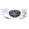 Hluru Tambour percussion à languettes 14 notes noir Do majeur -- ±36cm
