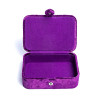Coffret à bijoux / tarot velours violet avec galaxie  -- 11x15,5x5 cm