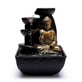 Fontaine à eau Bouddha de la compassion -- 13.3x13.3x17.3 cm