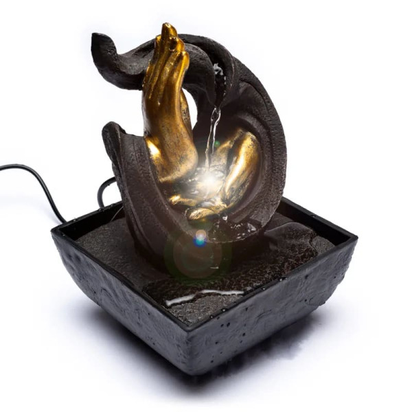 Fontaine à eau Compassion mudra -- 13,3x13,3x20cm