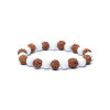 Bracelet rudraksha / coquillage -- 0,8 cm