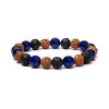 Bracelet pierre de lave / rudraksha / sodalite -- 10 mm