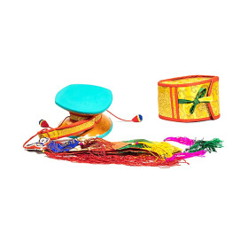 Tambour Mystic Ritual Damaru + Housse -- 13x11x7 cm