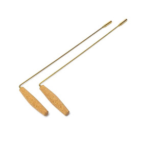 Baguette de radiesthésie (paire) laiton/liège -- 40cm