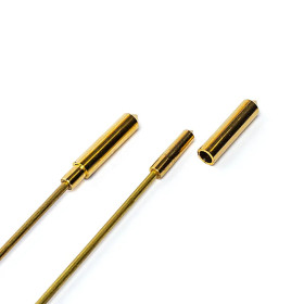 Baguette de radiesthésie (paire) laiton/liège -- 40cm