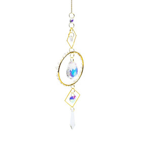 Attrape-soleil avec cœurs en cristal ronds -- 40cm