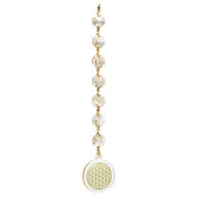 Feng Shui Fleur de vie couleur champagne -- 20 cm