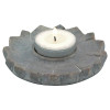 Bougeoir/brûle encens lotus pierre ollaire naturelle -- 10 cm
