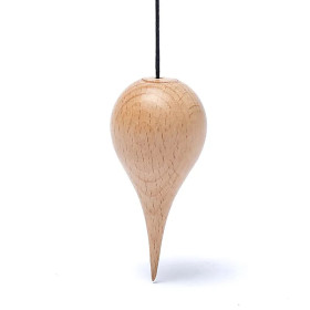 Pendule en bois en forme de gouttelette -- 6,5 cm
