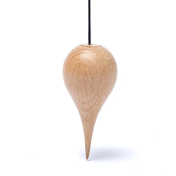 Pendule en bois en forme de gouttelette -- 6,5 cm