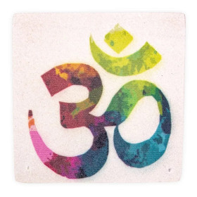 Brûleur d'encens en grès Om -- 10x10cm