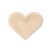 Plat en grès rose cœur -- 13x15x2,5 cm