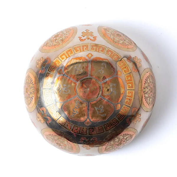 Bol chantant plaqué argent Bouddha de médecine -- ±23 cm ； ±1500-1600g