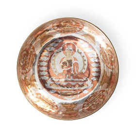 Bol chantant plaqué argent Bouddha Vairochana -- ±25cm； ±1700-1800g