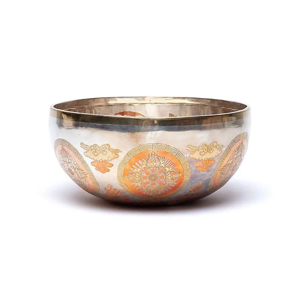 Bol chantant plaqué argent Tara Verte -- ±23cm； ±1350-1600g