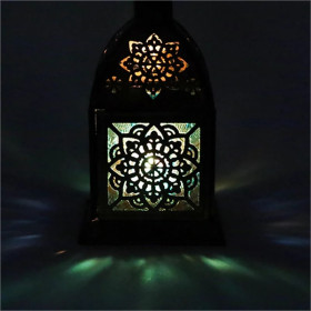 Lumière ambiance Lanterne Orientale Mandala -- 9x9x15.5 cm