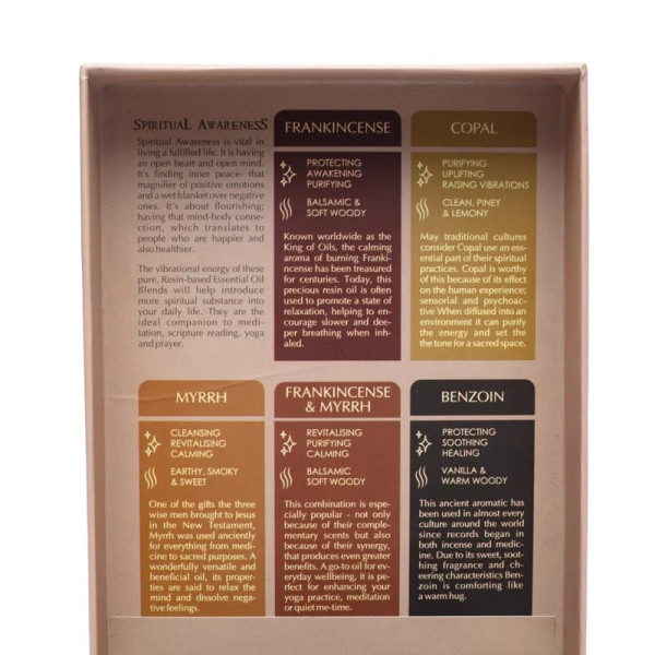 SET de 5 mélanges d'huiles essentielles en résine Aromafume -- 5x10ml