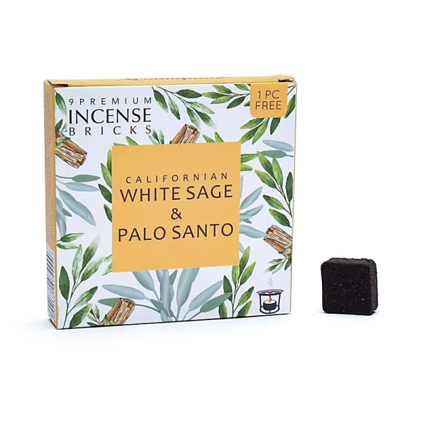 Aromafume briques d'encens Sauge blanche & Palo Santo -- 40g