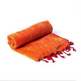 Châle de méditation orange/rouge -- 200x80cm