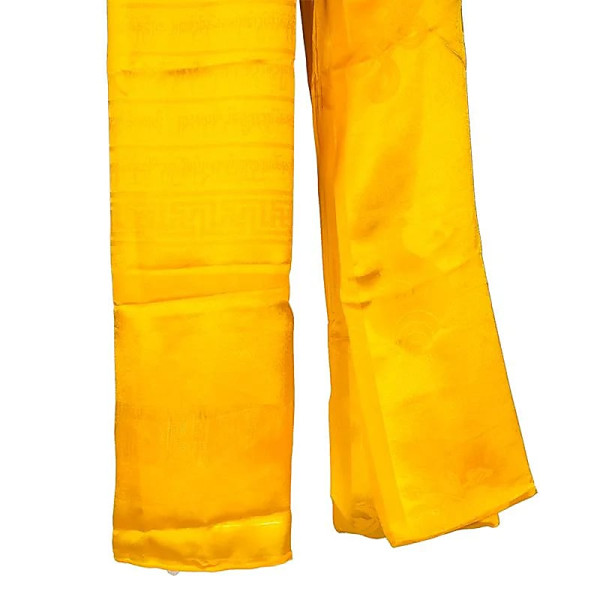 Kathag écharpe tibétaine de luxe jaune XL -- 240 cm