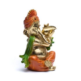Statue Ganesh avec trompette -- 25x20x13 cm