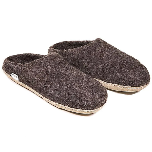 Mules de laine pointure 35/36 brun mélange --200g