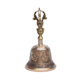 Dorge et cloche avec Ganesh et Om M -- 8x15.7cm