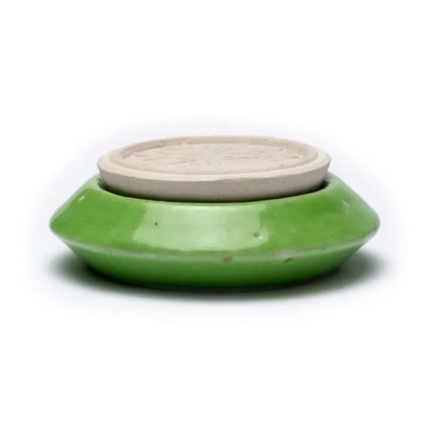 Diffuseur en pierre aromatique Arbre de vie vert -- 7.5cm