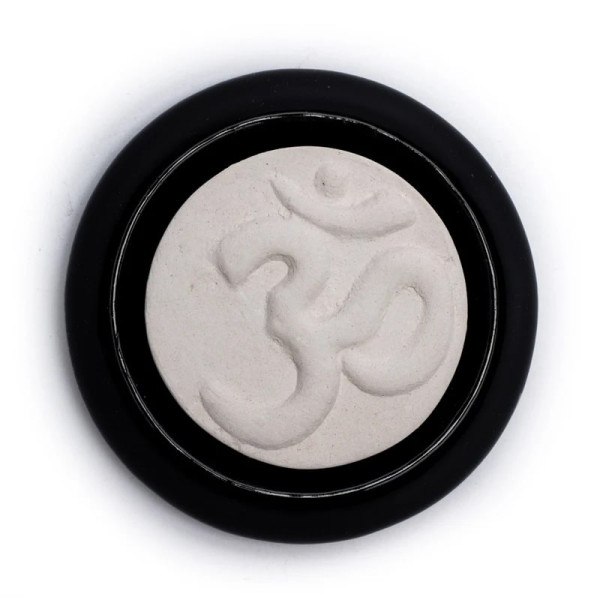 Diffuseur en pierre aromatique Om noire -- 7.5cm